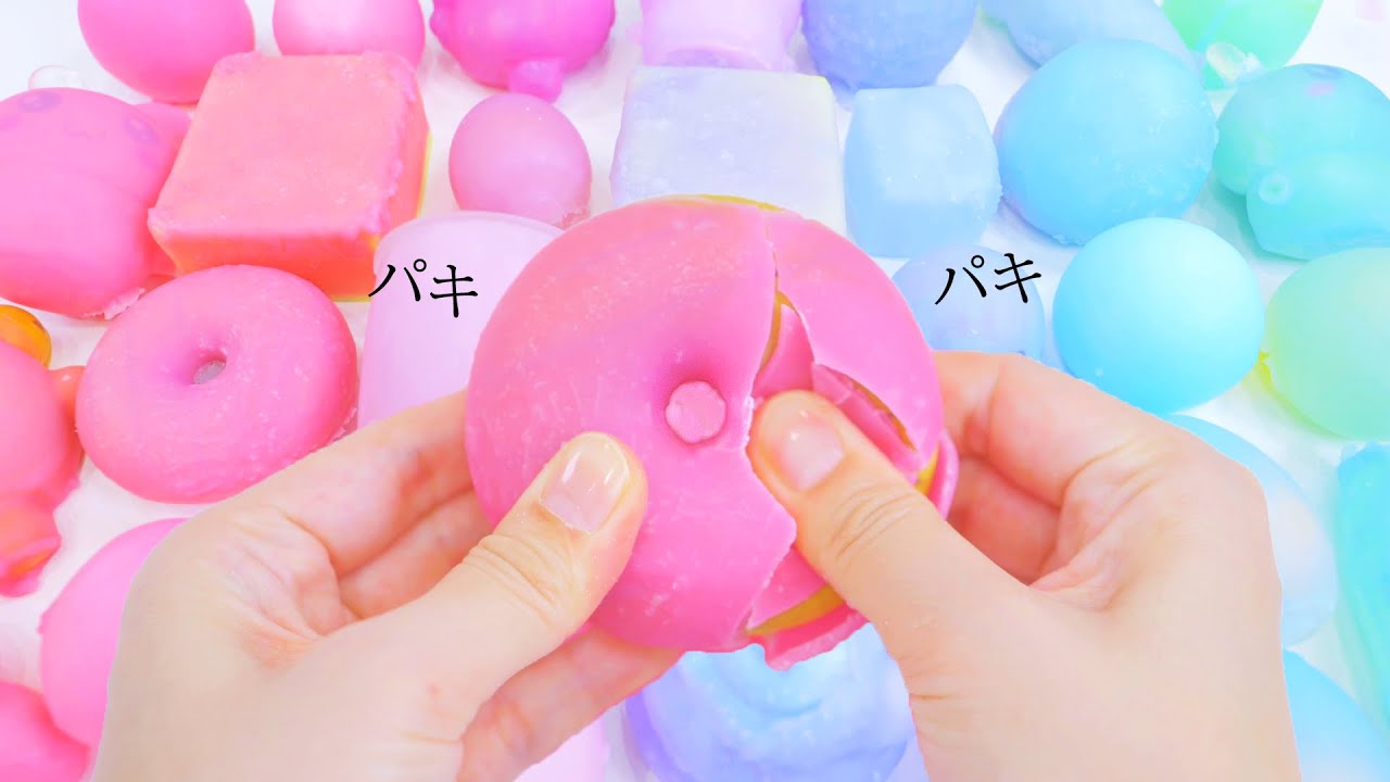 【ASMR】Crunchy Crispy Squishy  パキパキスクイーズ100連発