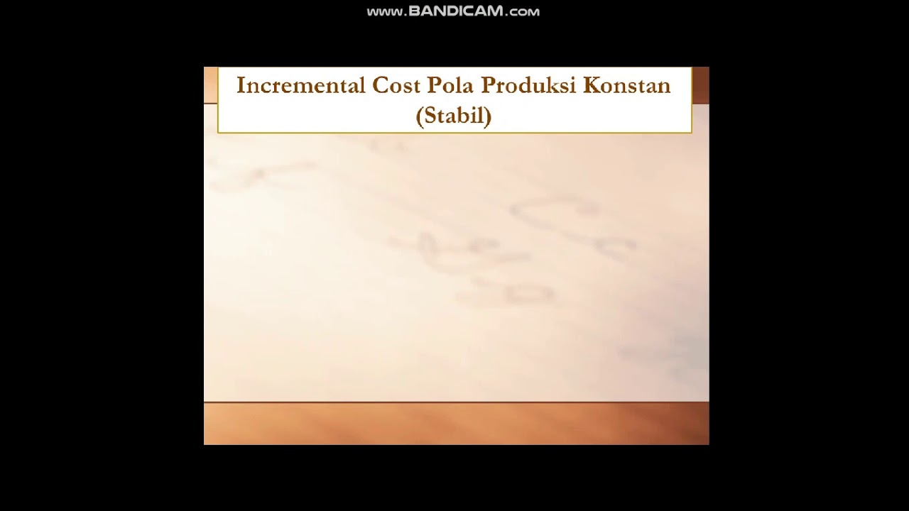 Menghitung Pola Produksi Konstan
