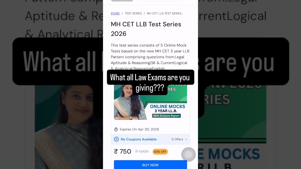 Practice through these Test Series for all major Law Exams MHCET LLB, CUET PG LLB, NLSAT #cuetpgllb