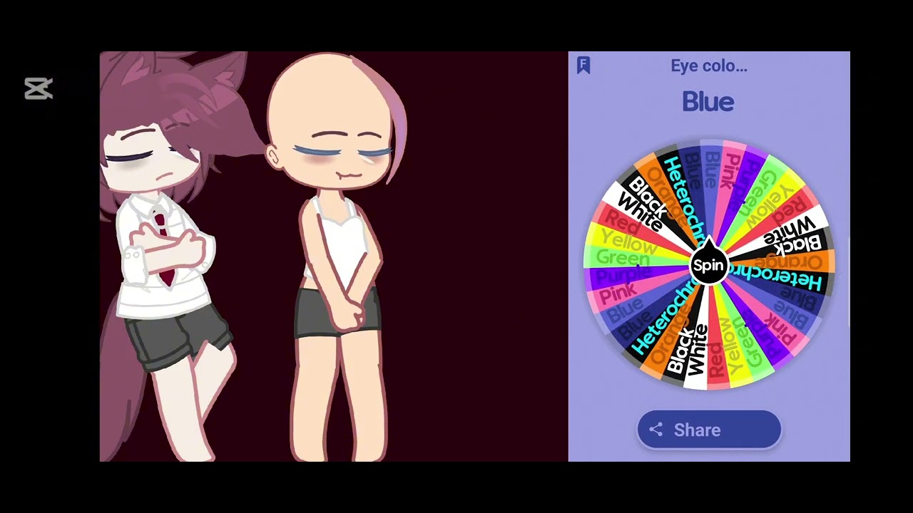 Gacha spin the wheel oc challenge. (Old trend)
