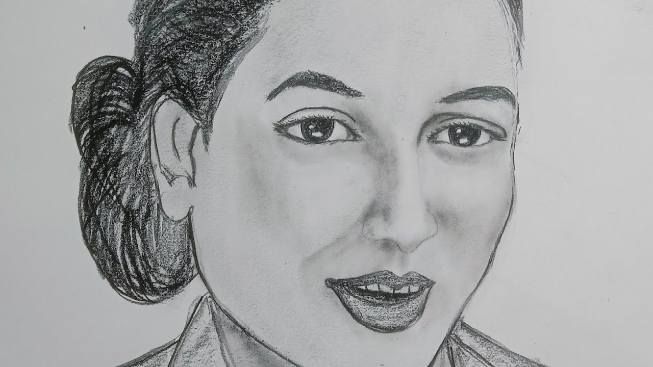 How to draw woman side face/ Woman side face drawing 