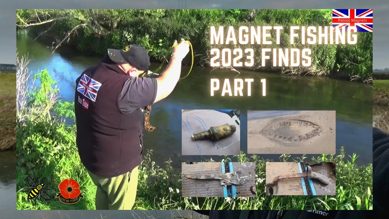Magnet fishing 2023 finds Part 1 #letsfindsometreats #patriotmagnets
