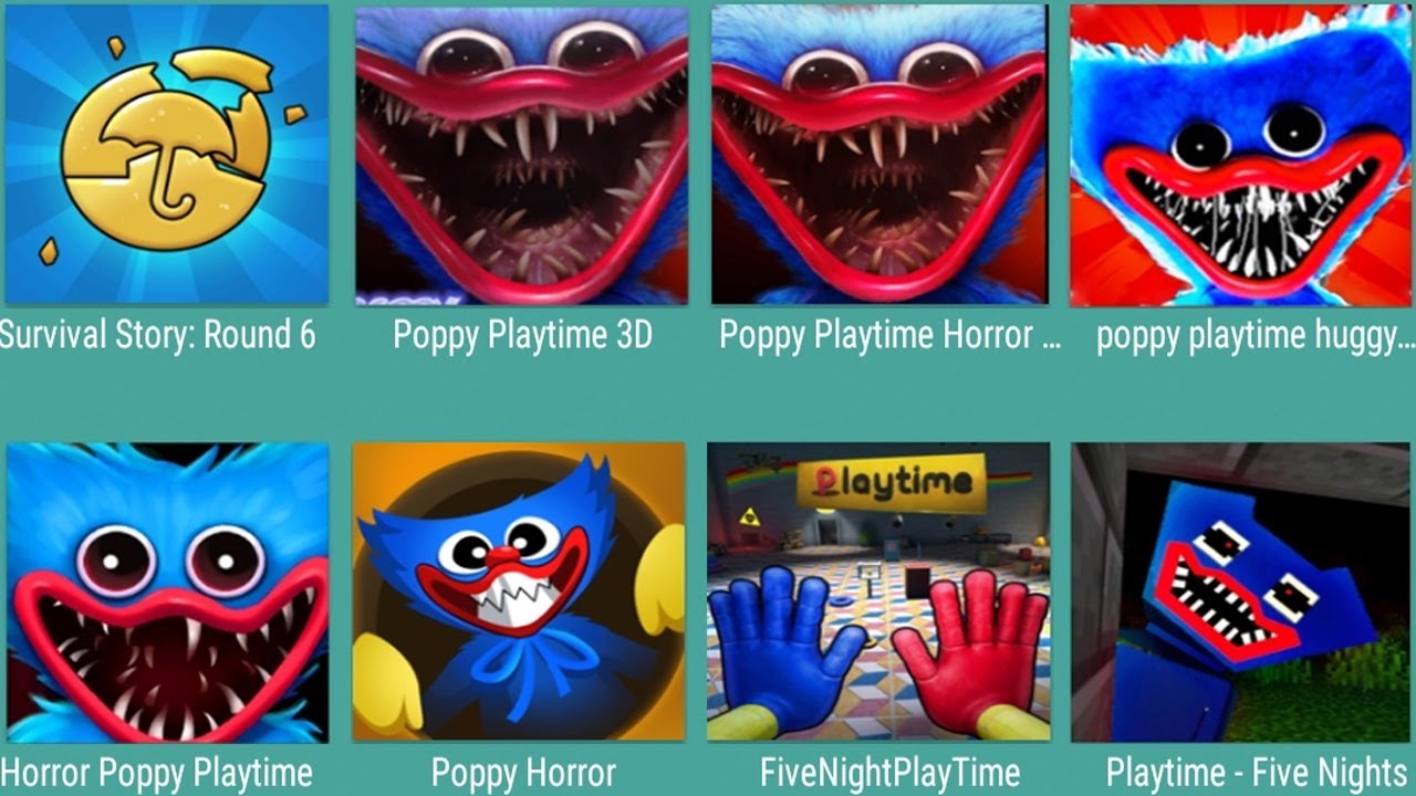 Survival Story: Round 6,Poppy Playtime 3D,Poppy Playtime Horror,Poppy Huggy,Horror Poppy Playtime,