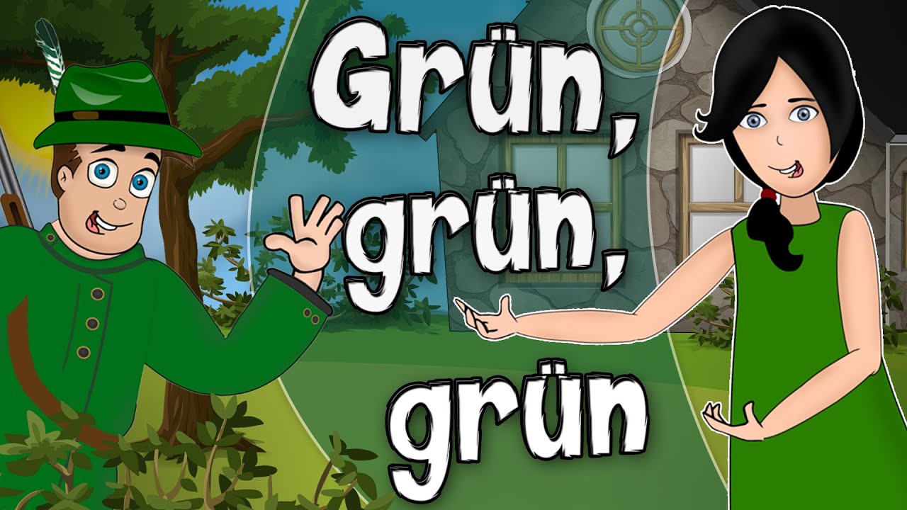 Grün, grün, grün sind alle meine Kleider 💚 Kinderlieder zum Mitsingen • Kinderliedergarten