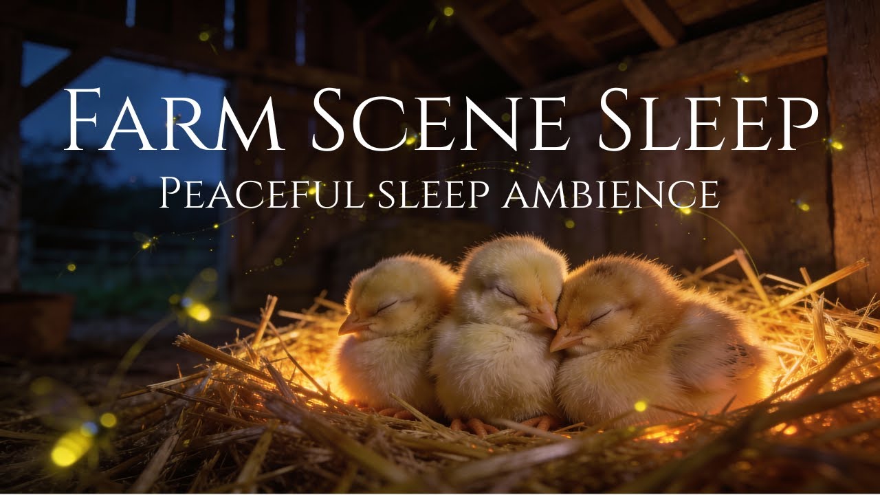 Peaceful Farm Night 🌾Deep Sleep Music for Bedtime 🐥