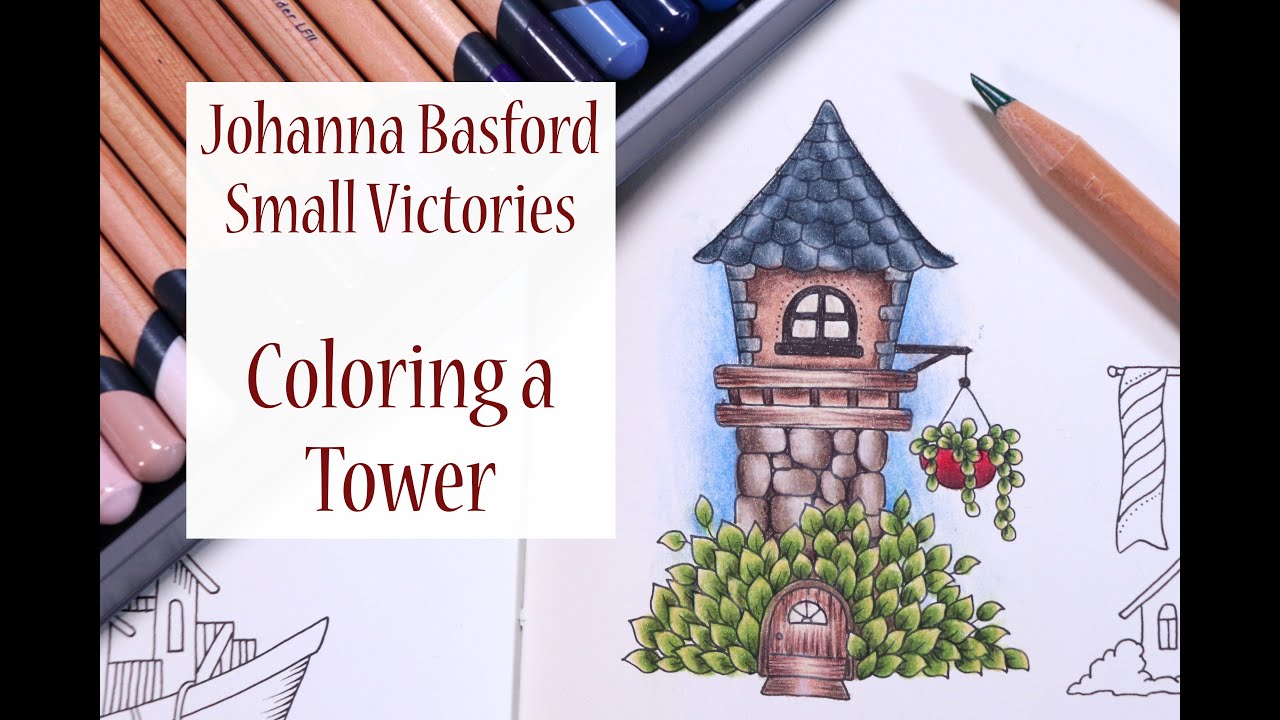 ADULT COLORING #3 / Johanna Basford's Small Victories - Coloring a Tower