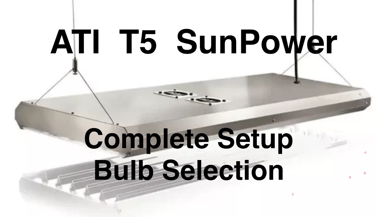ATI T5 SunPower Setup, Bulb Selection, Maximize Light, Height, Hanging Saltwater Coral Reef Aquarium