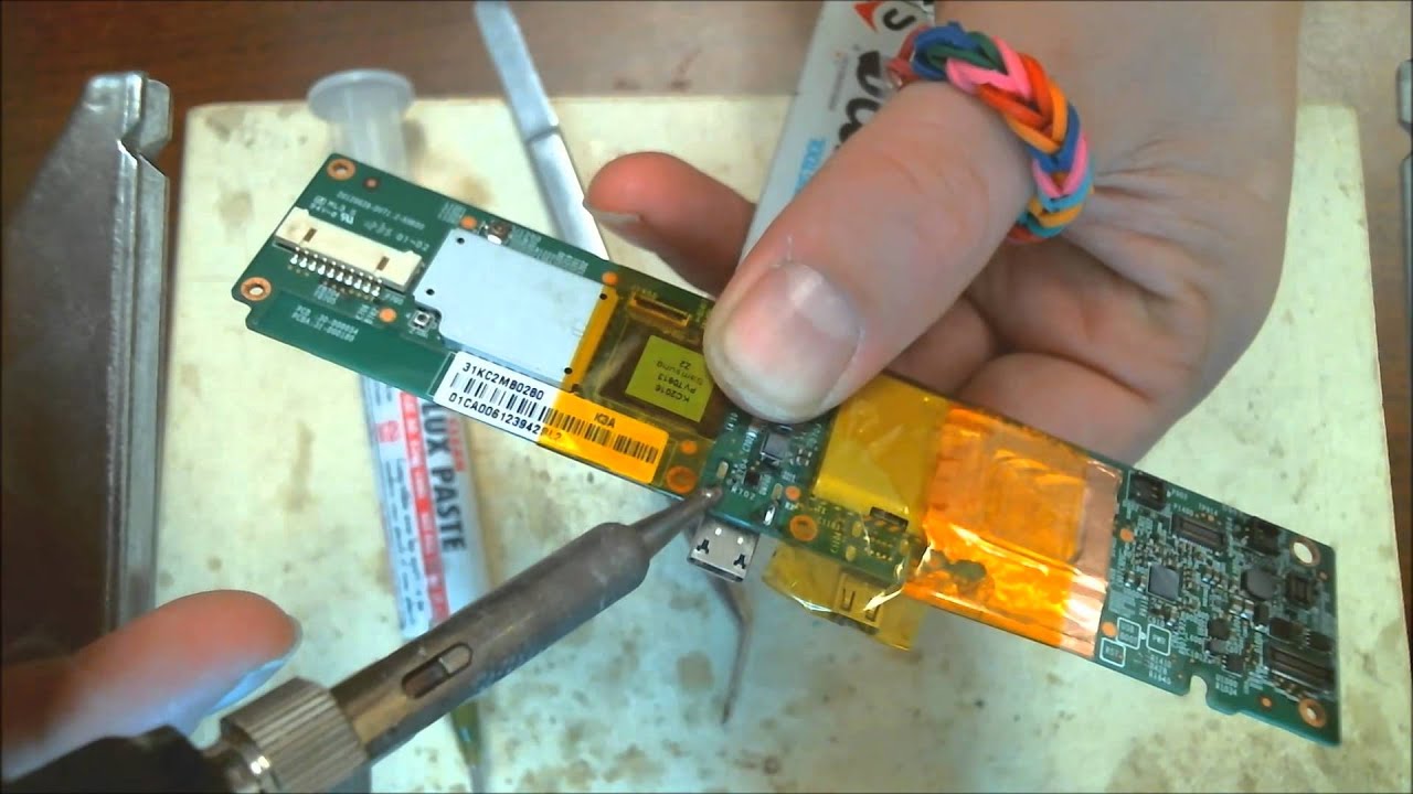 Kindle Fire HD USB Bad Charging Port Repair & Replacement | w/ Soldering | Tablet Computer