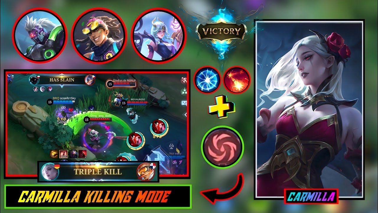 CARMILLA KILLING MODE IS ON || CARMILLA ROAM TUTORIAL #mlmeta #mlbbcarmilla