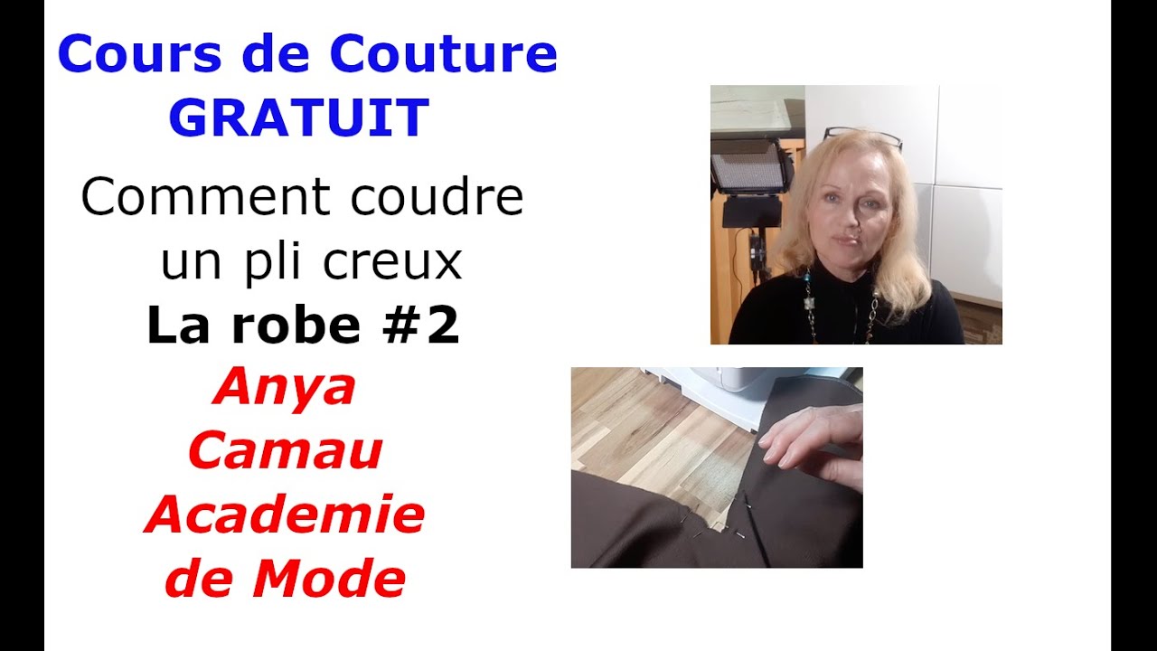 Comment coudre un pli creux, cours de couture niveau 2
