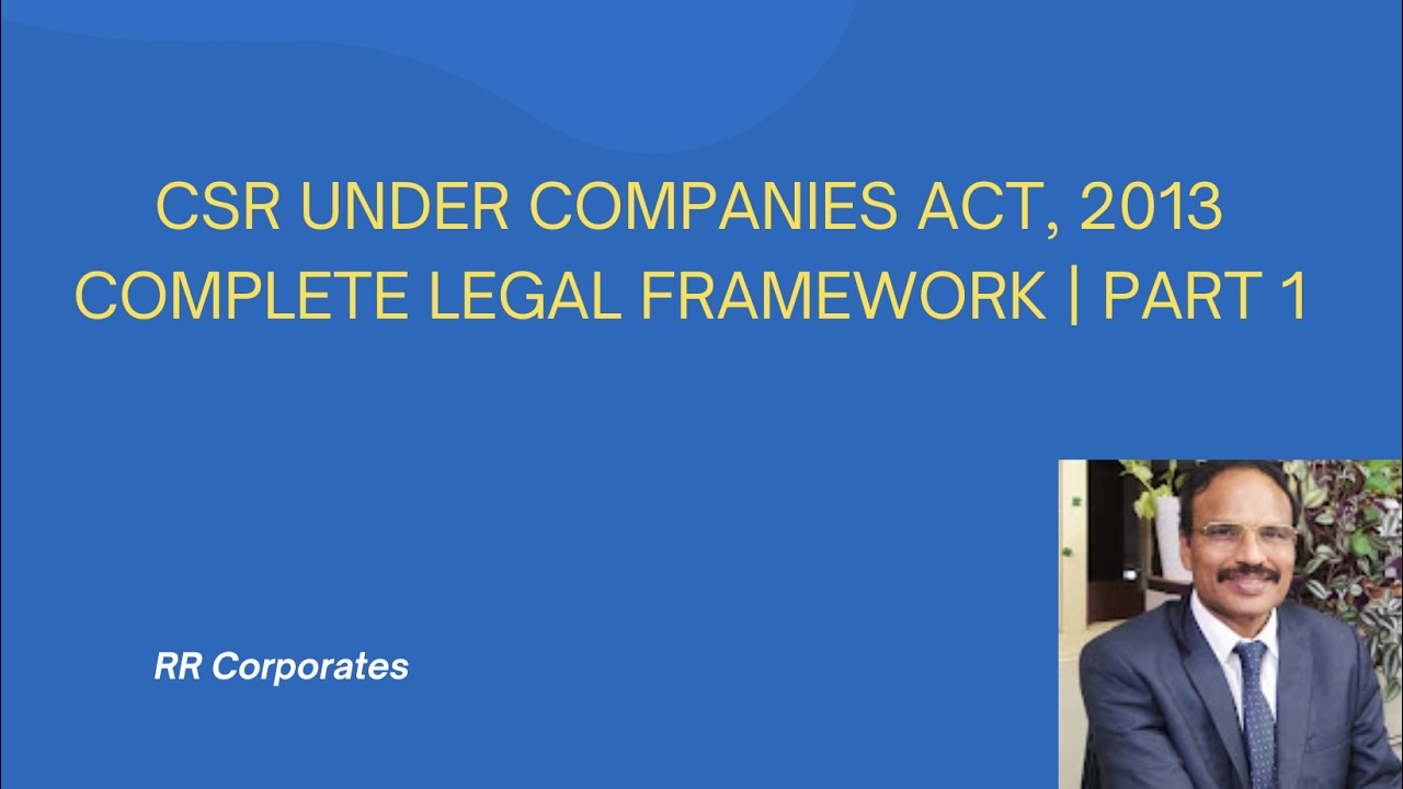 Corporate Social Responsibility (CSR) under Companies Act, 2013 | Section 135 | Part 1