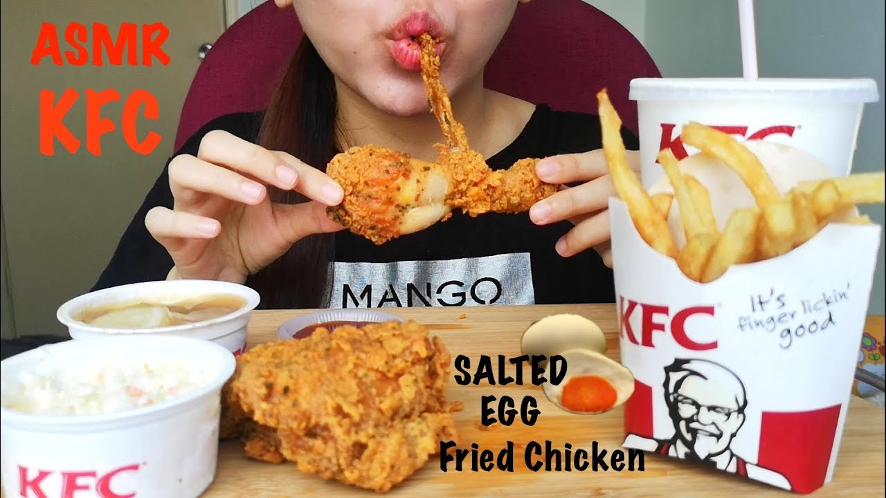 Salted Egg KFC Golden Egg Crunch No Talking ASMR Eating Sound Crunchy Sound