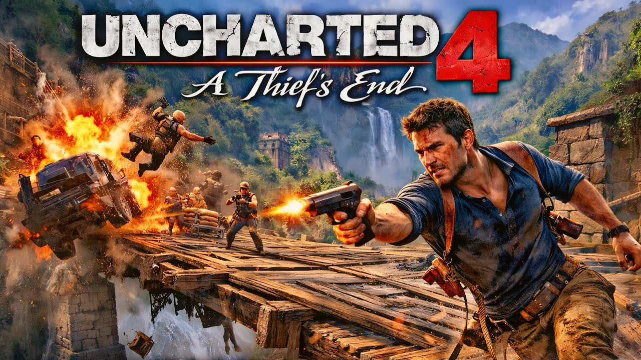 Bridge Encounter | Ultra Realistic And Aggrassive GamePlay Nathan Drake Edit 🔥