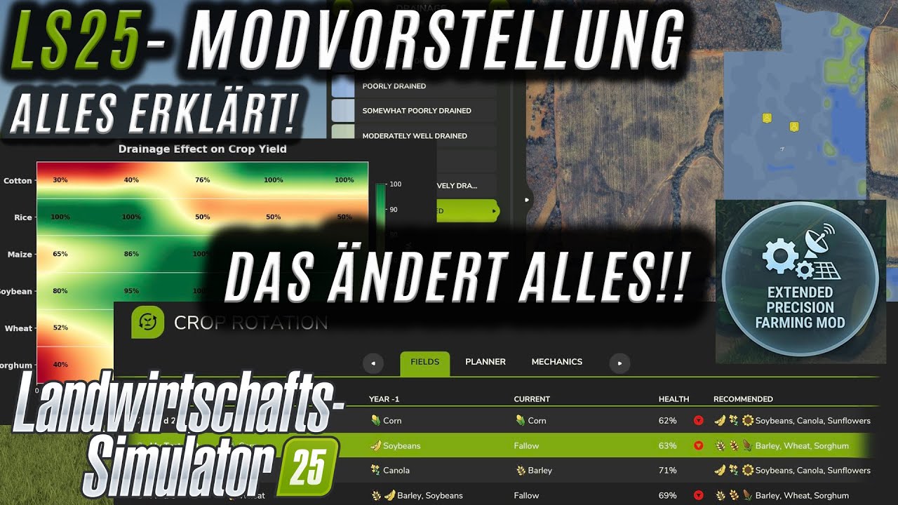 LS25 - REALISMUS kommt! - Extended Precision Farming Mod - mehr Bodenarten / Entwässerung und ...