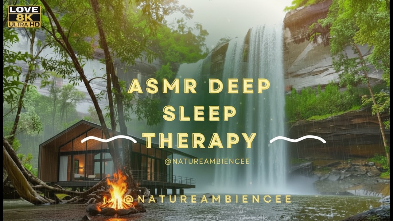 Relaxing Waterfall Sounds for Sleeping 😴 Natural White Noise