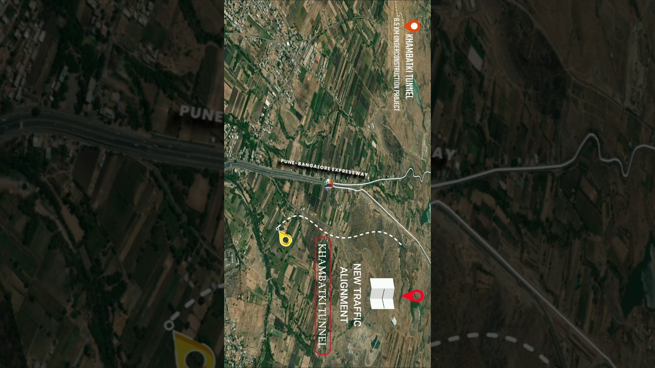 Khambatki Ghat Tunnel Map Animation. #shorts #trending