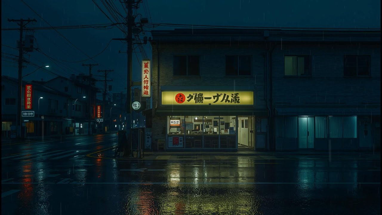 Tokyo Midnight Rain 🌧️ — Cozy Lofi Beats with Rain for Sleep