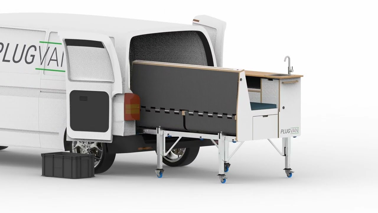 Camper Ausbau f&uuml;r Kleintransporter in 5 Minuten | VW T6.1 | Modulare Van Conversion