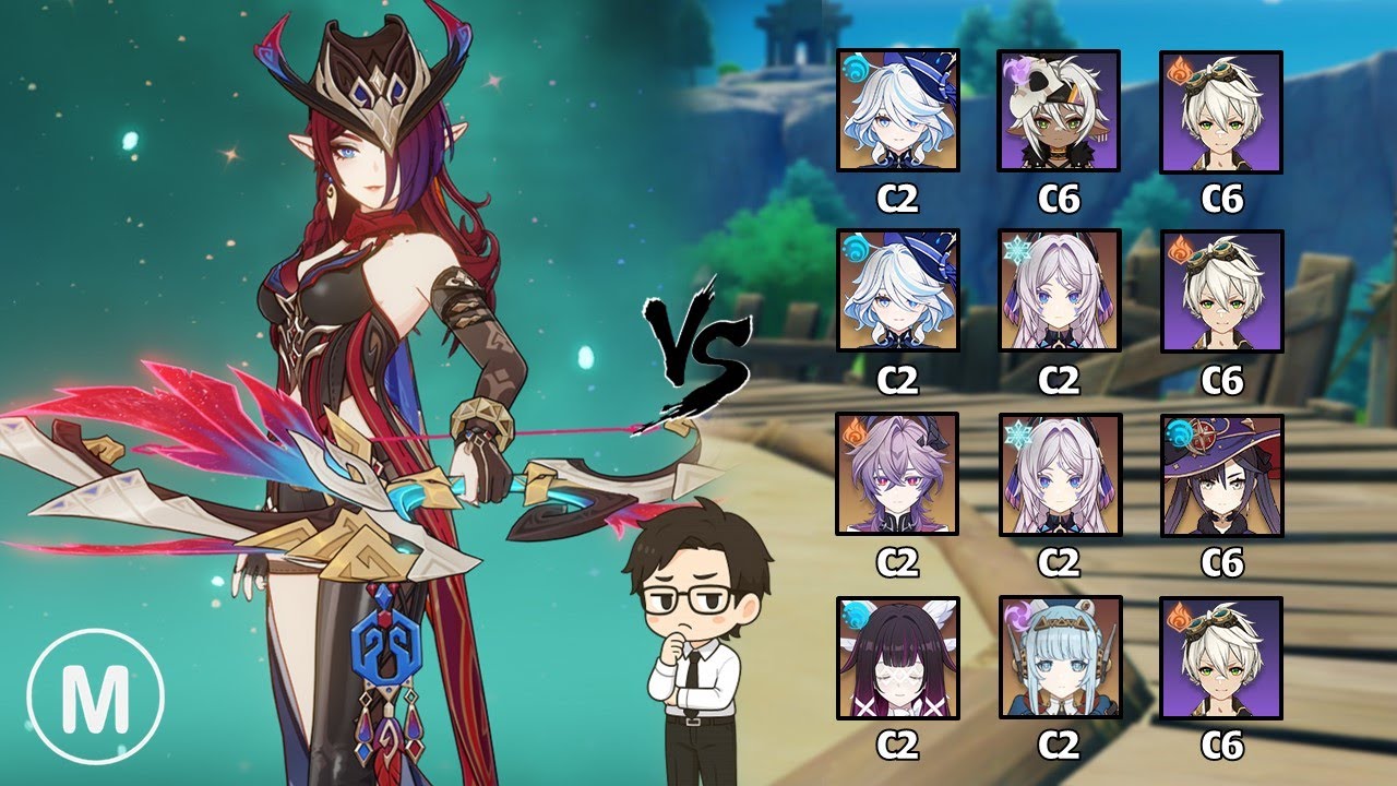 BIS Chasca Teams ? - DPS Comparison Luna IV Genshin Impact