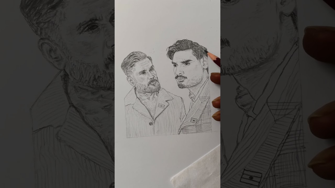 Drawing Sunil Shetty Sir❤️ & Ahan Shetty🔥 