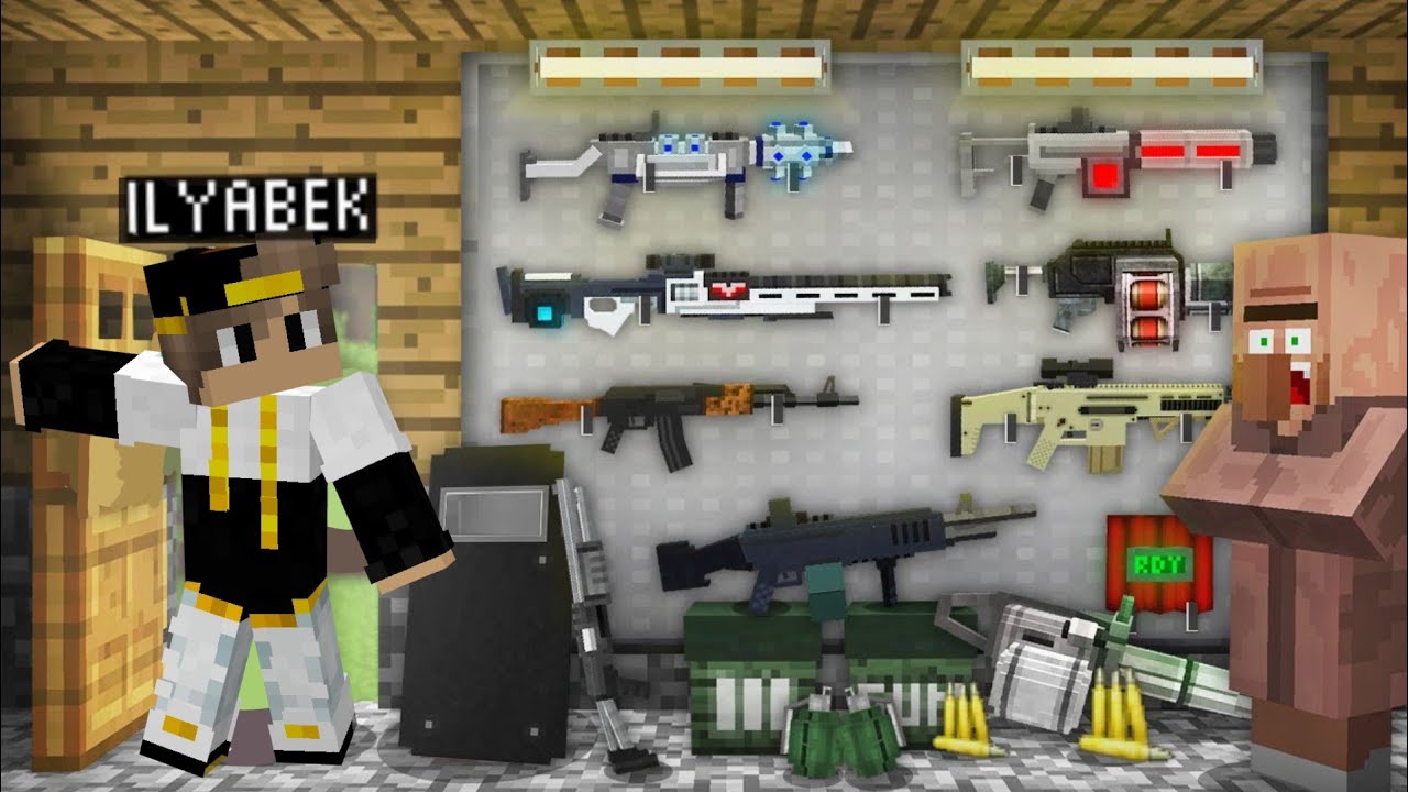 😱QISHLOQINI UYIDA SHUNCHALIK KOʻP QUROL ??? | MINECRAFT UZBEK TILIDA