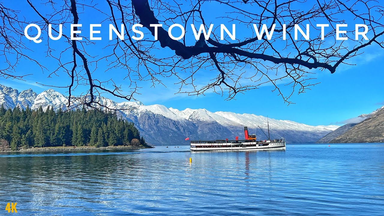 Queenstown Winter Walk 2024 4K | Town Centre | Otago South Island New Zealand Walking Tour 4K