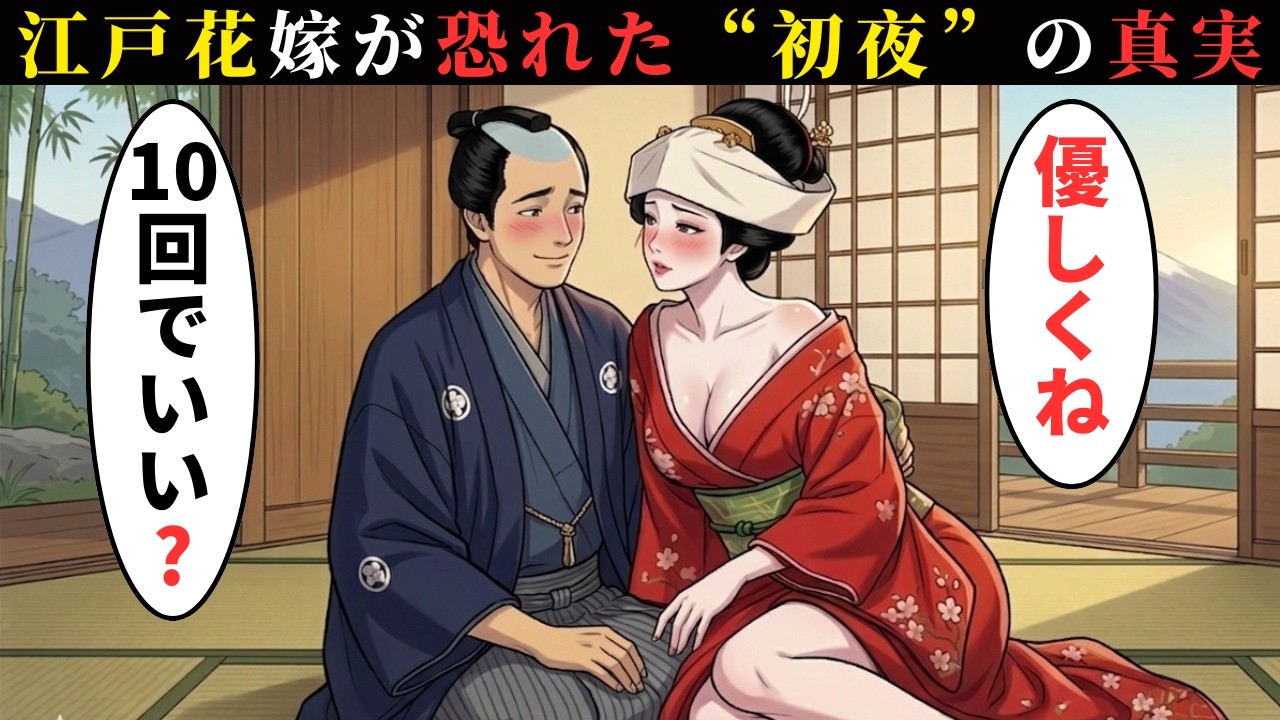 【新妻の悲劇】江戸女性が震えた“初夜”の実態！幸福の夜が悪夢に変わる瞬間【江戸時代の庶民】