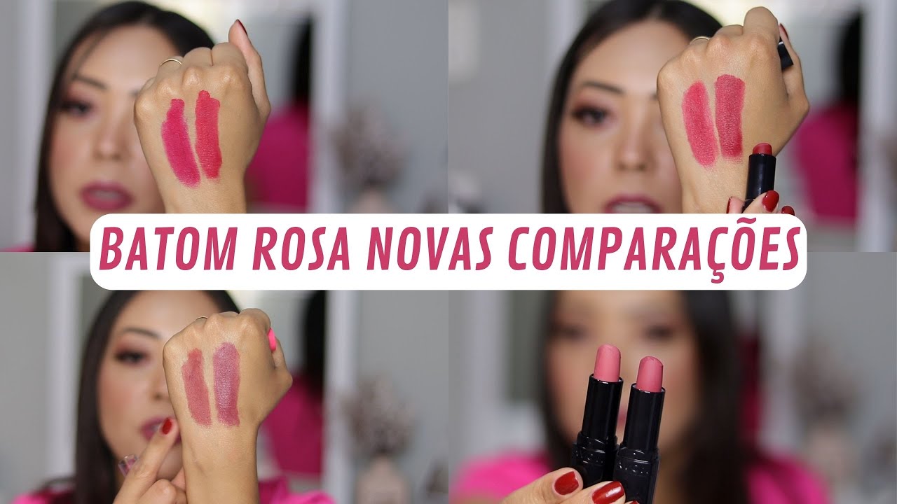 COMPARA&Ccedil;&Atilde;O DE BATOM ROSA #11