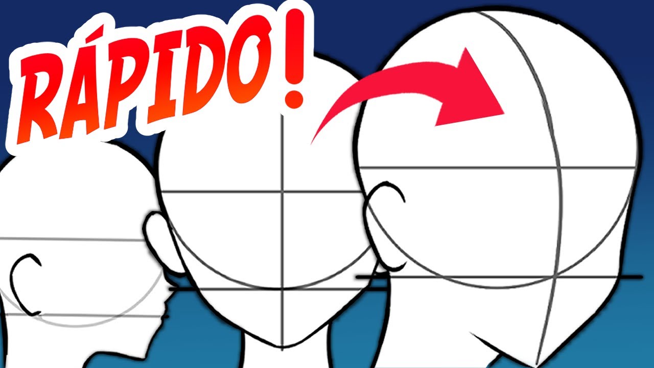 Como DIBUJAR CABEZAS 🤯 en DIFERENTES POSICIONES ANIME