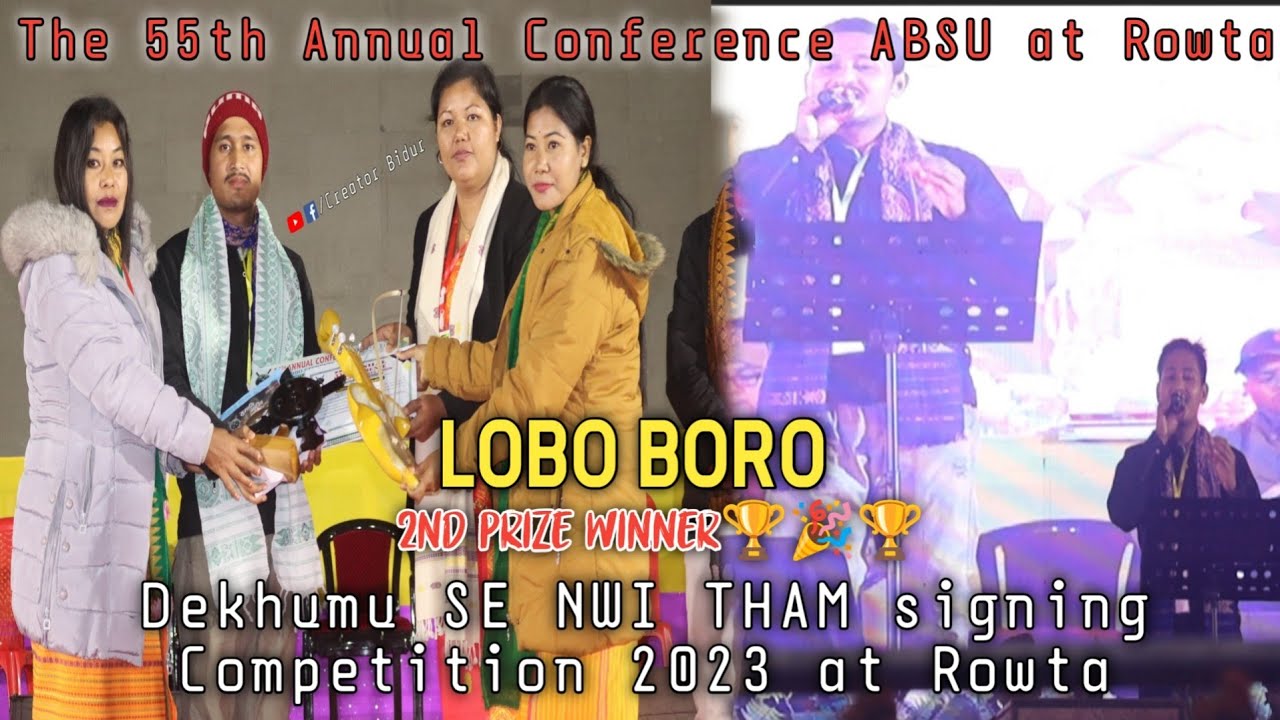lobo Boro 3rd winner ABSU Conference Dekhumu SE NWI THAM signing Competition 2023 at Rowta