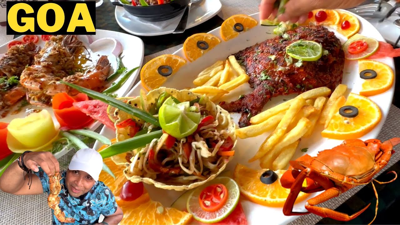 Amazing fresh seafood candolim beach goa curry house/chicken maharaja/tawa masala pomfret/tigerprawn