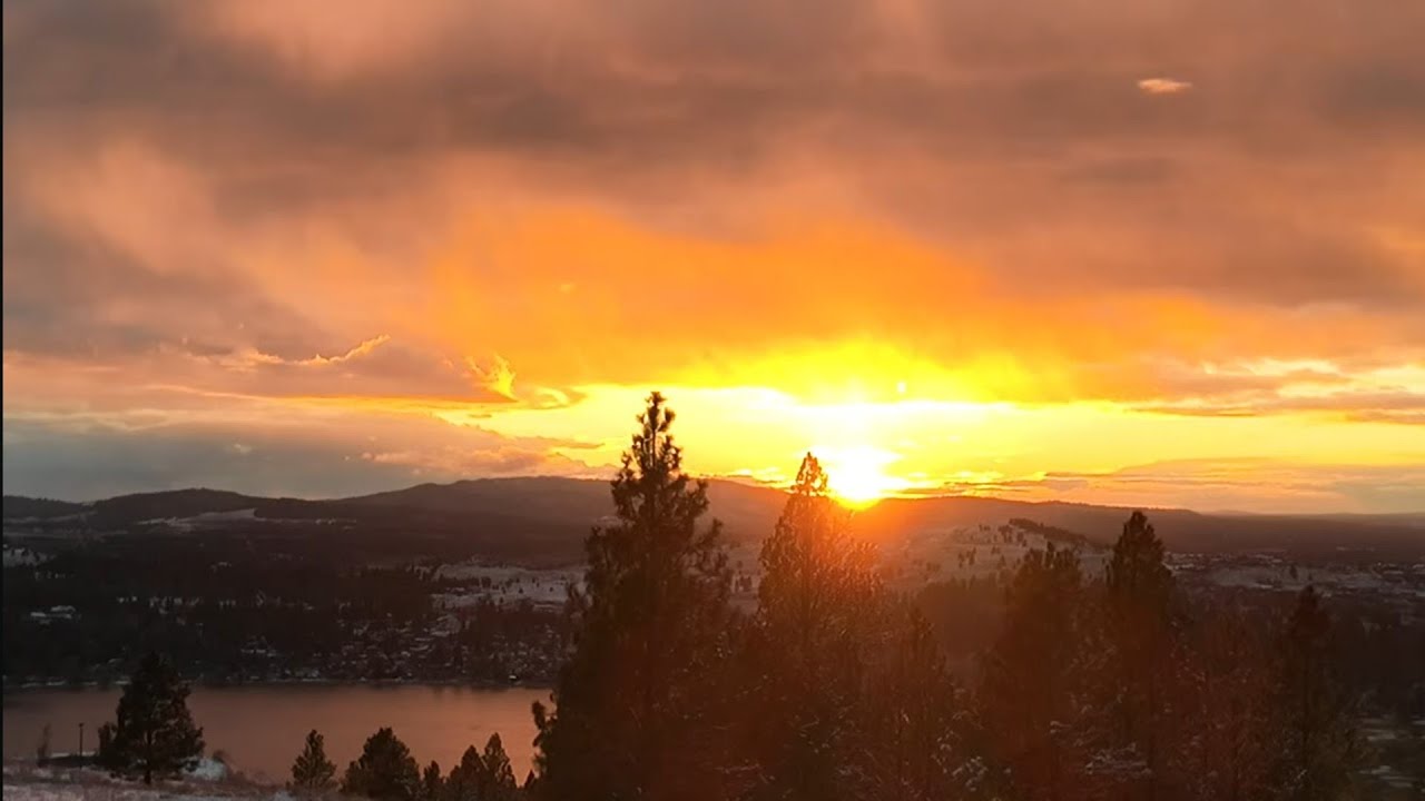 Sunset Alert Liberty Lake Relaxing Screensaver 