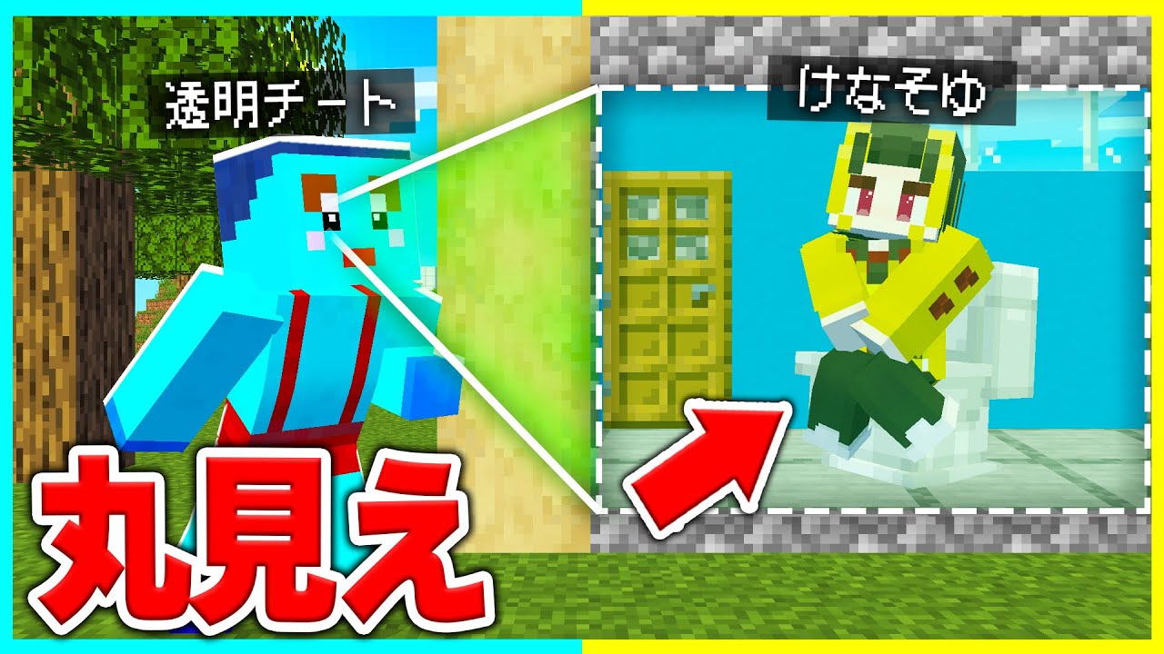 透視チートを使ってお兄ちゃんのトイレの中をのぞくwww 【まいくら / マインクラフト】