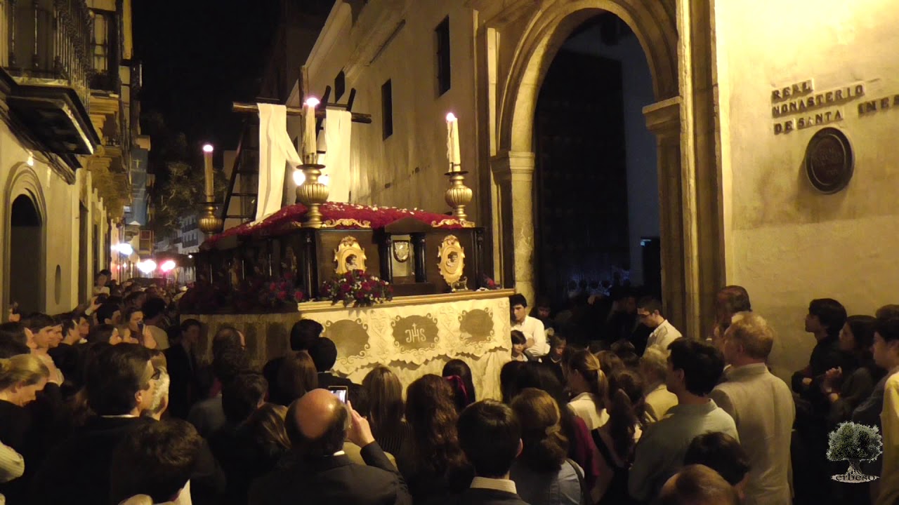 AM Santa Cecilia - Costaleros Gitanos - Entrada de la Cruz de Mayo Colegio Tabladilla