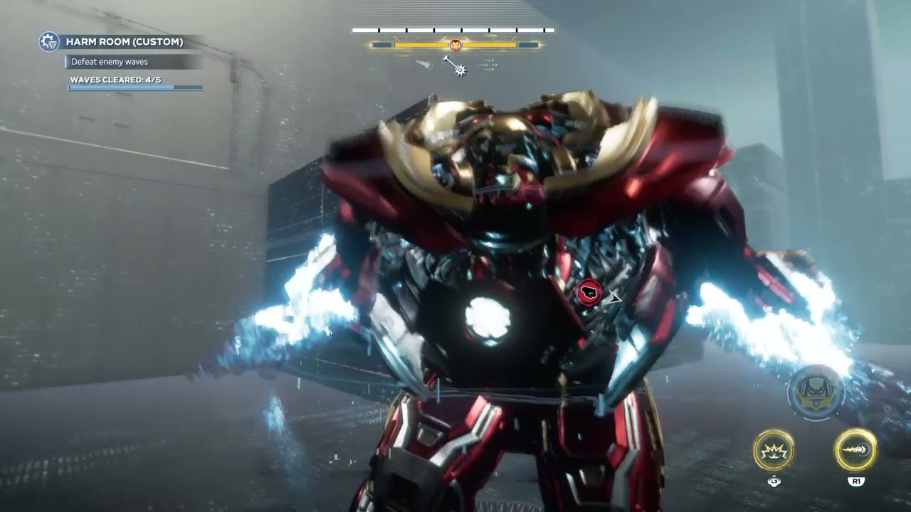 Marvel's Avengers Custom harm room exos & Adaptoids ironman fun