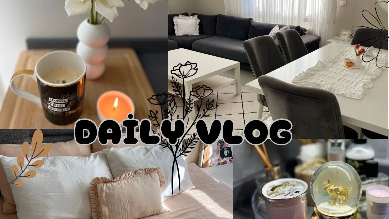 İlkVlog/Evde temizlikle geçen bir gün/Akşam yemeği 🌸