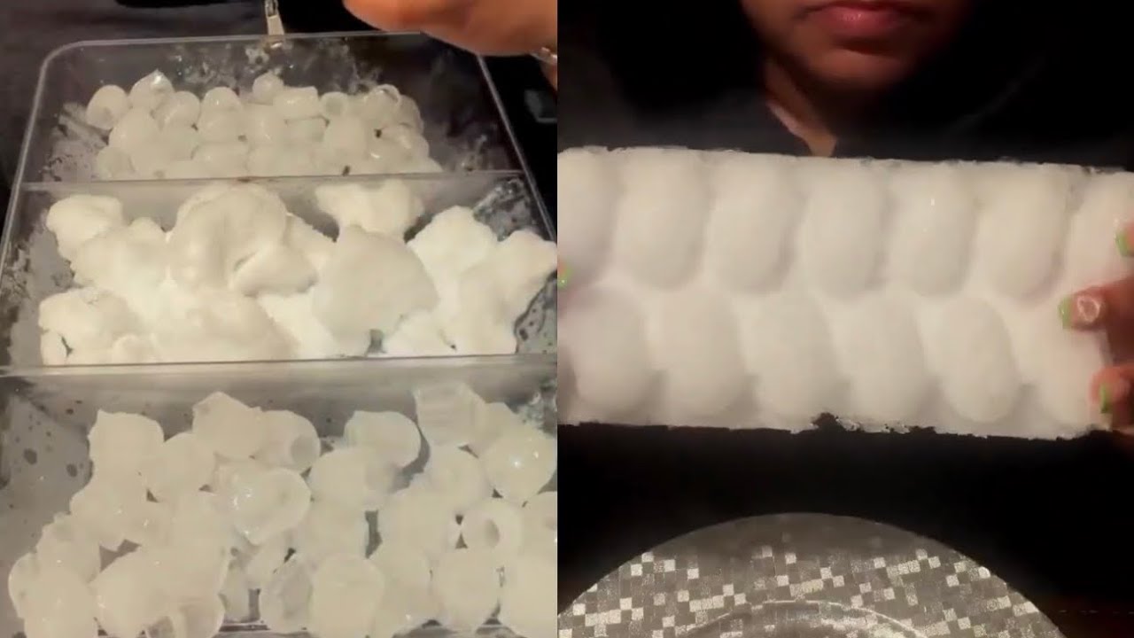 CRUNCHY AND SOFT ICE EATING ONLY BITES #iceasmr