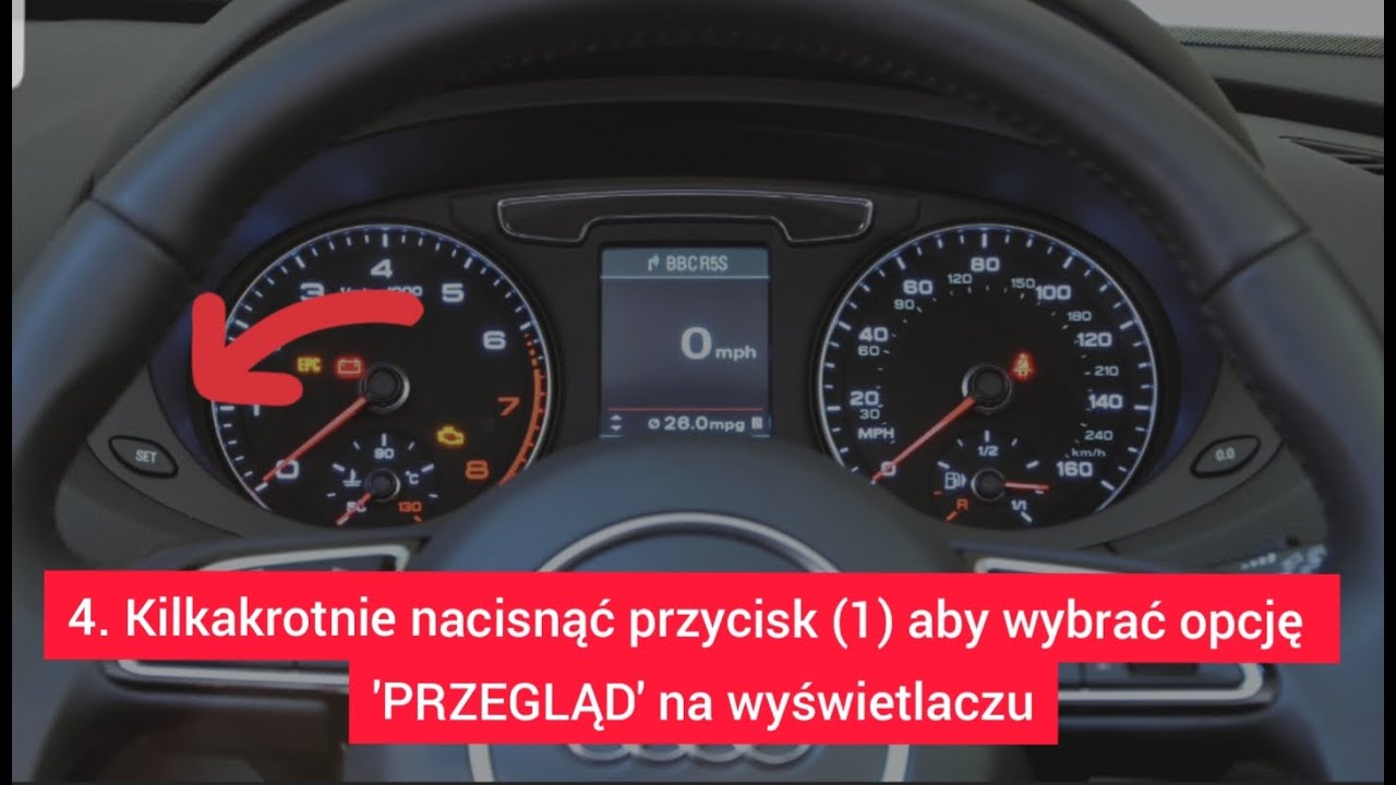 Audi Q3 8U 2012-2016 Resetowanie wskaźnika przeglądu