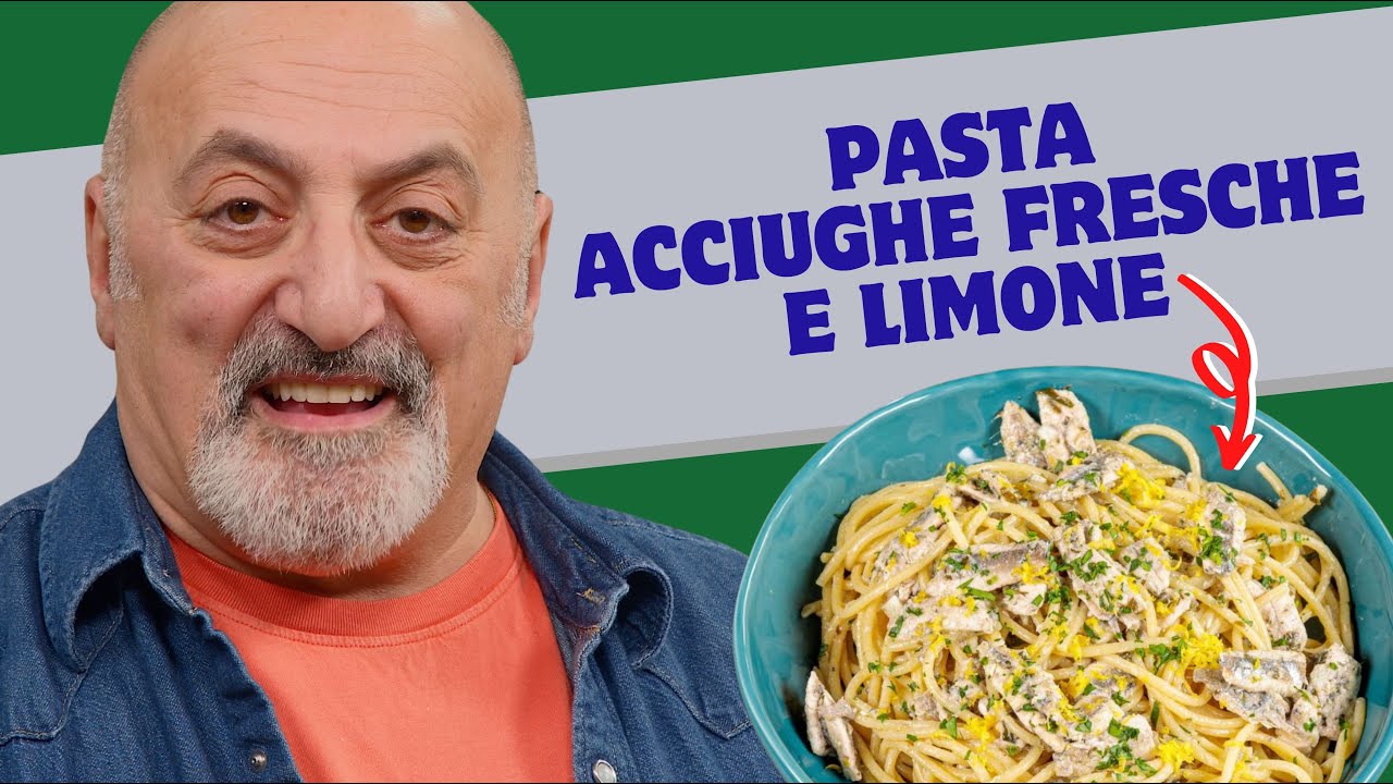 Pasta acciughe fresche e limone