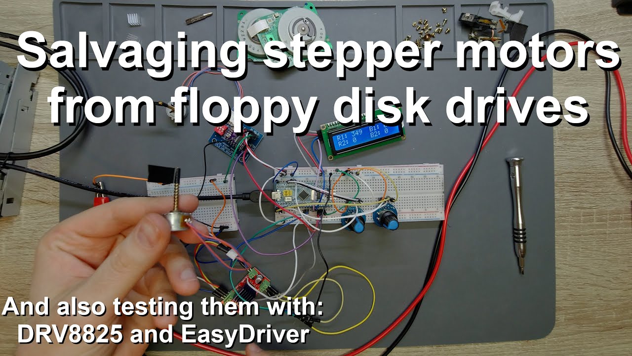 Salvaging stepper motors from floppy disk drives