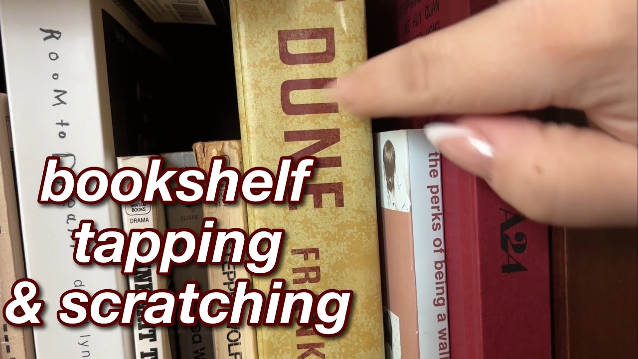 lofi ASMR • bookshelf tapping!!