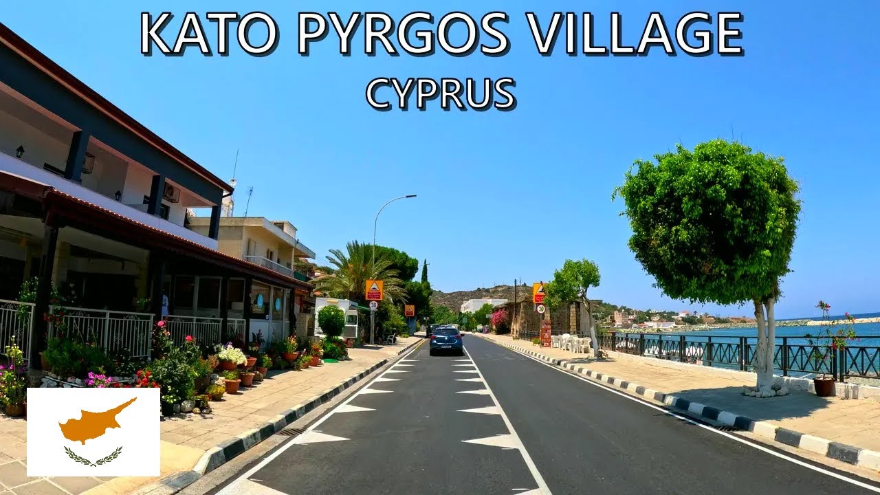 DRIVING THROUGH KATO PYRGOS VILLAGE in CYPRUS - 4K (60fps)