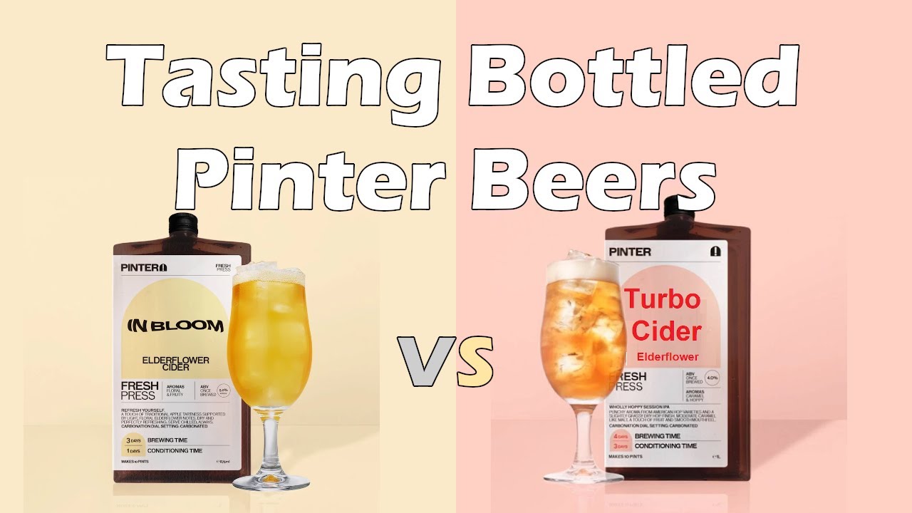 Bottled Pinter Beer - In Bloom Elderflower Cider vs Turbo Elderflower Cider