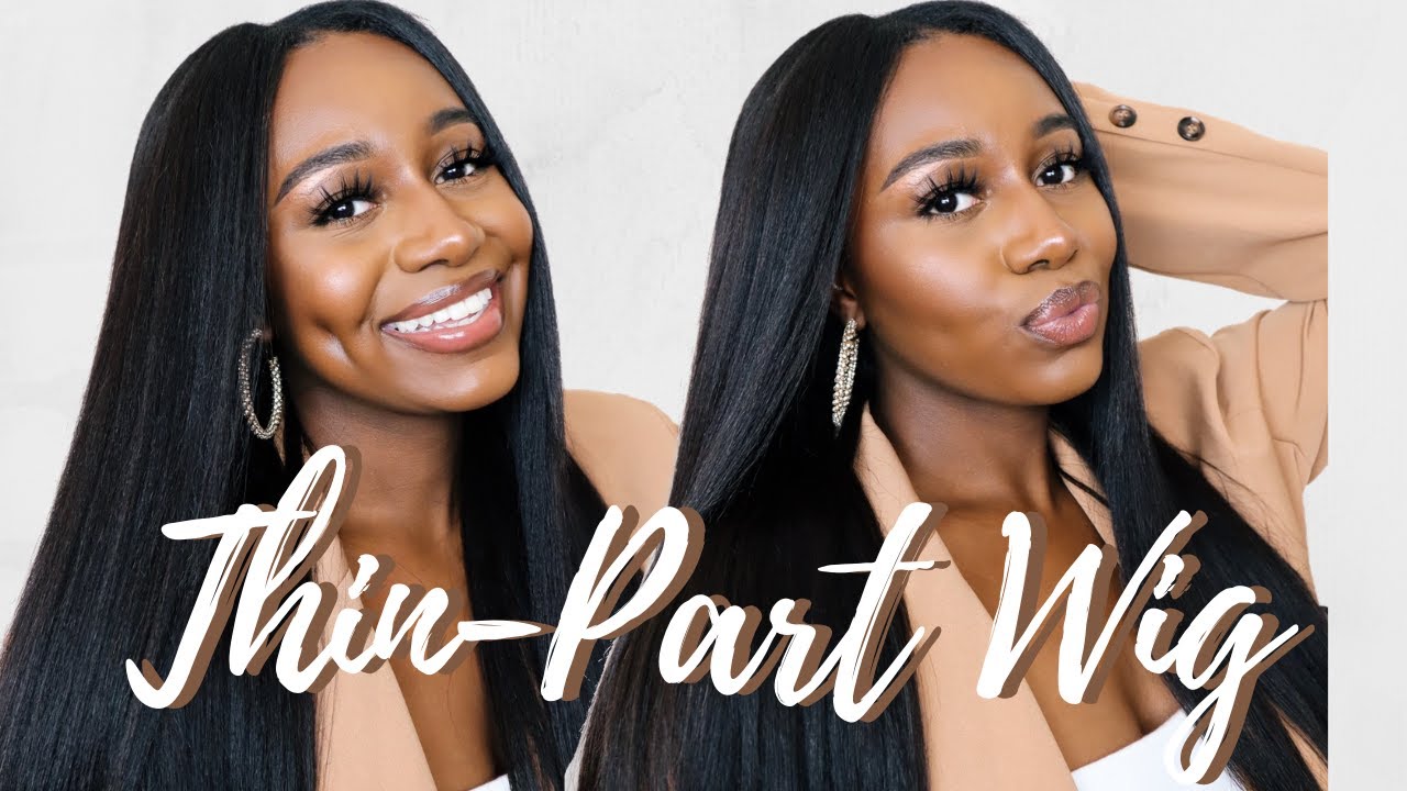 THIN-PART WIG REVIEW: HOW TO WEAR A THIN LEAVE-OUT USING A NO WEFT U-PART WIG | ALLABOUTASH