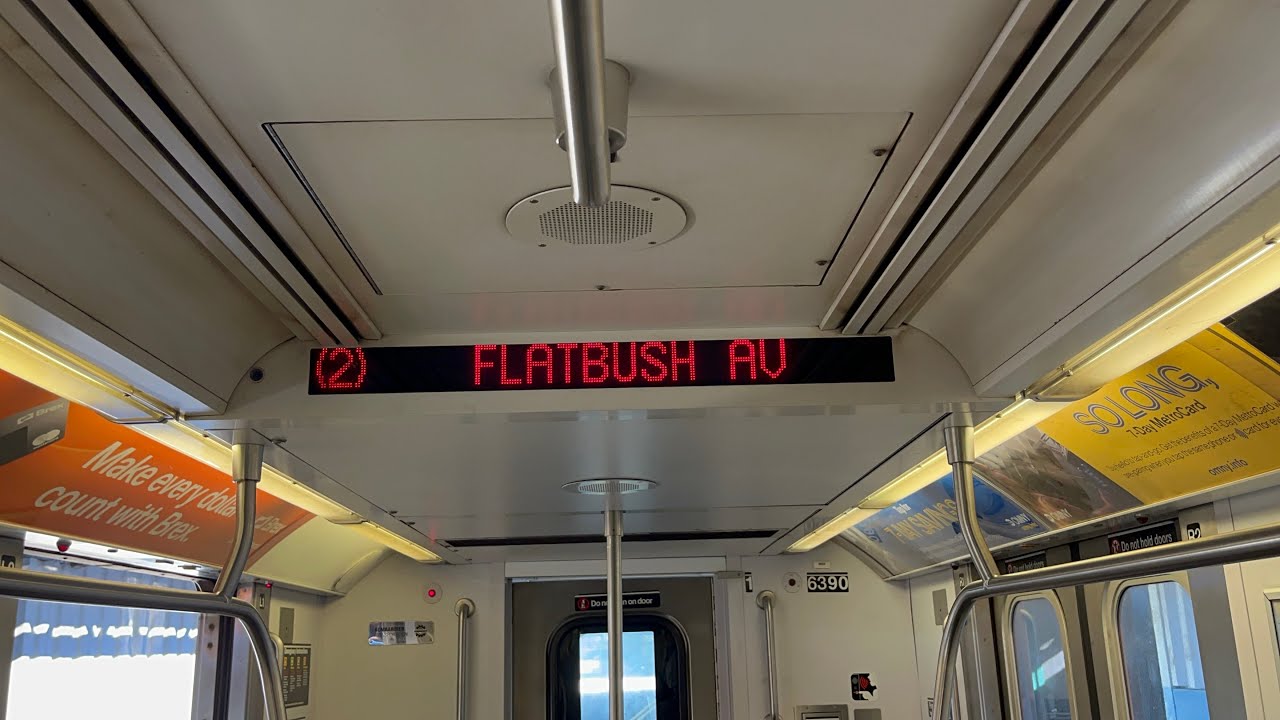 Full Ride R142 (2) train to Flatbush Avenue via 7 Avenue Express & Eastern Pkwy Local