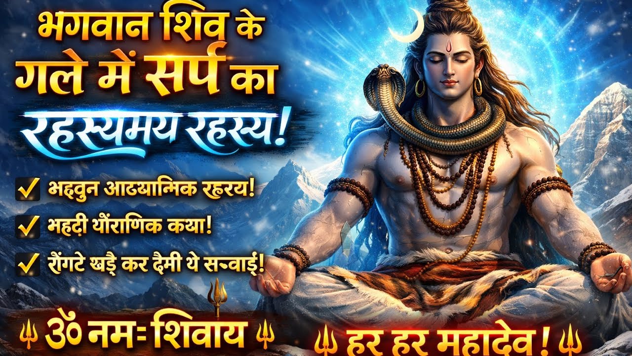 भगवान शिव के गले मै सर्प का रहस्य एक अनमोल कहानियां #hindistorie #moralstories #bhaktikhaniya ♥️❤️🙏👌