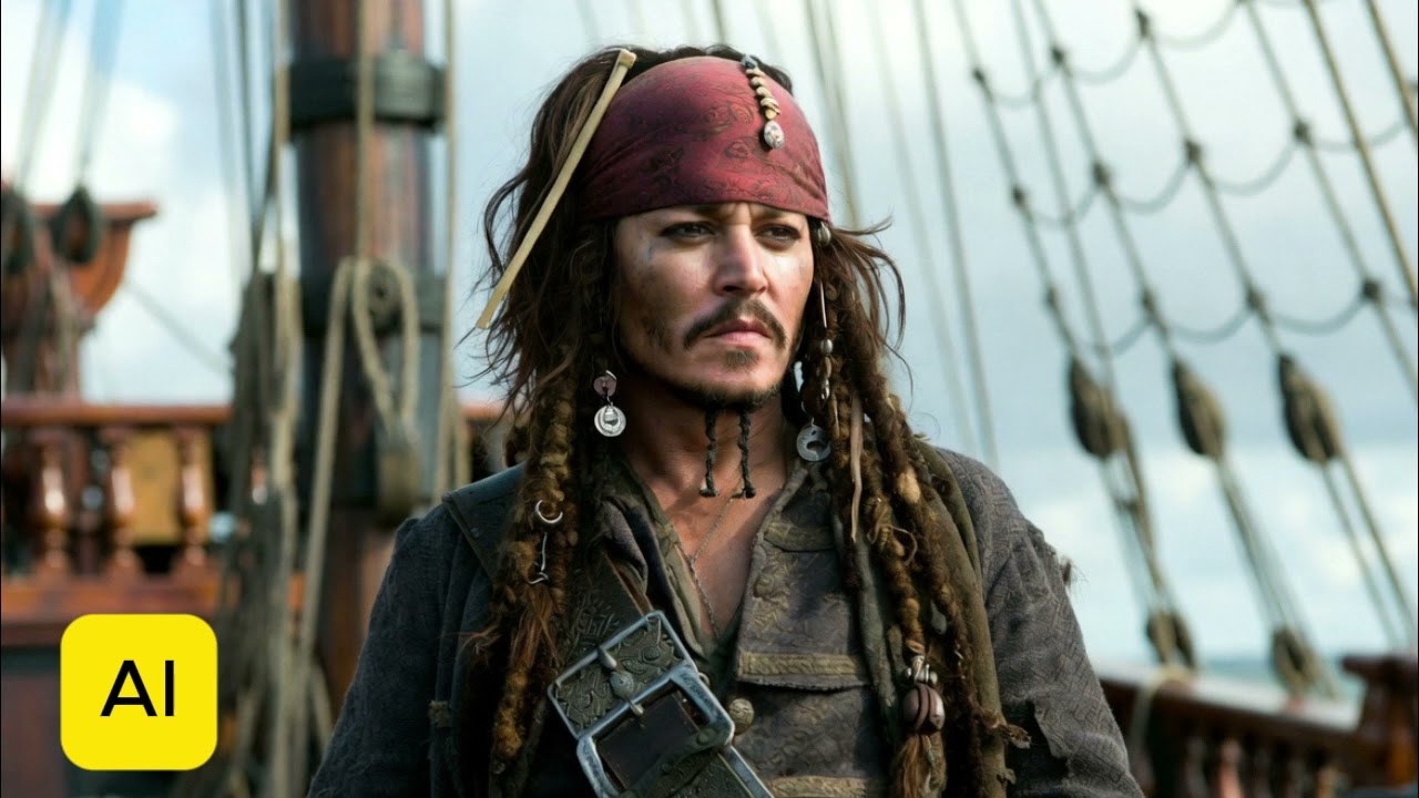 He's a Pirate from Pirates of the Caribbean but it's continued by an AI