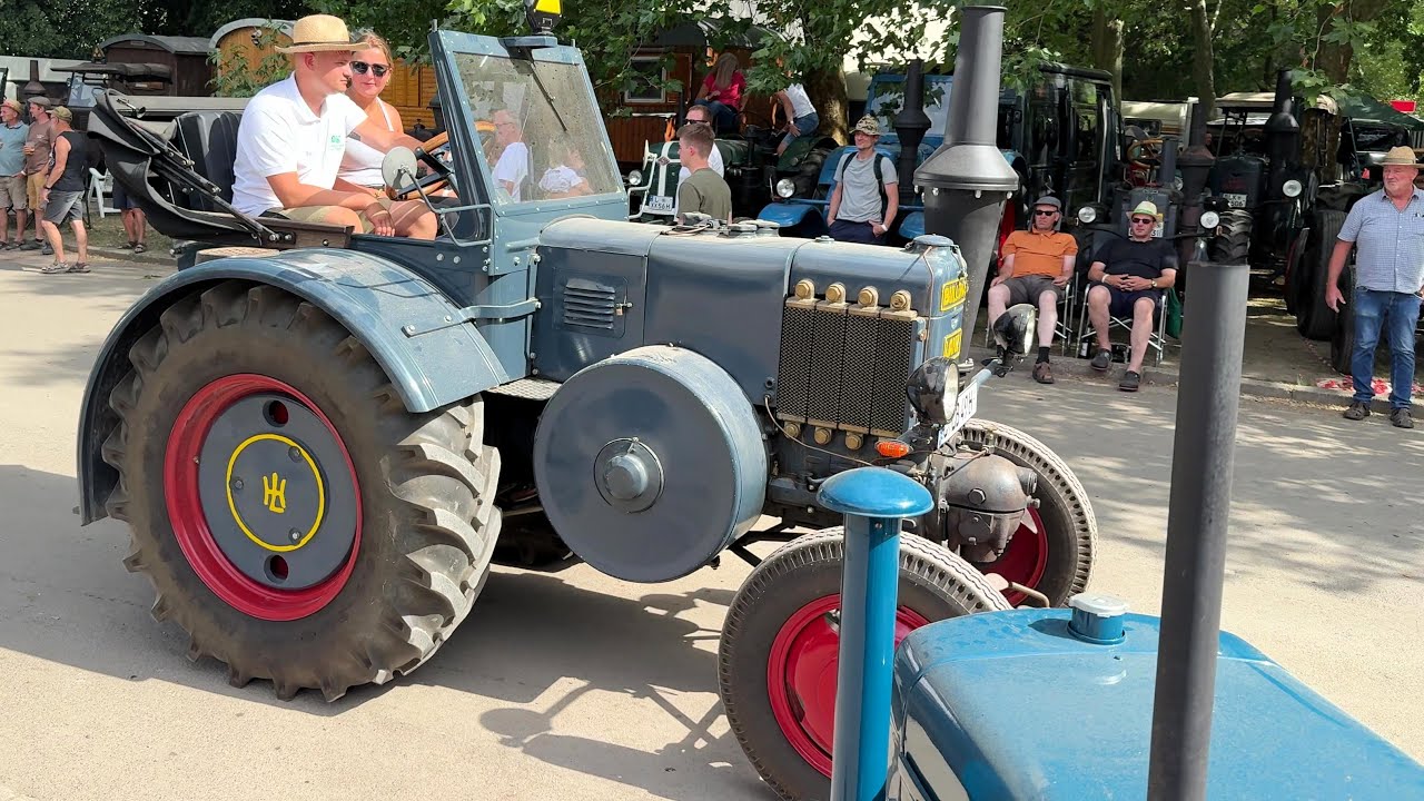 Bulldog, Dampf & Diesel - Messepark Leipzig  05.07.2025 Mit dem Oldtimer-Hanomag über's Festgelände