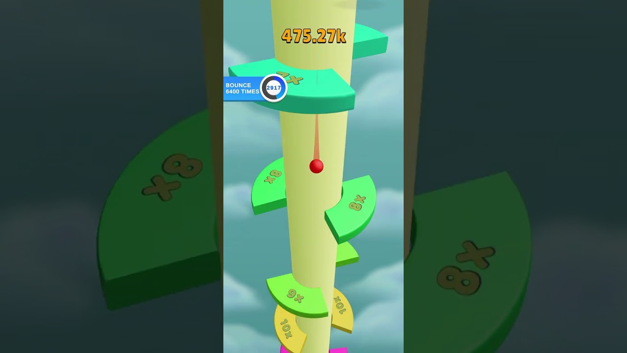 Helix Jump: Level 3008 #helixjump #gaming #mobile #shorts