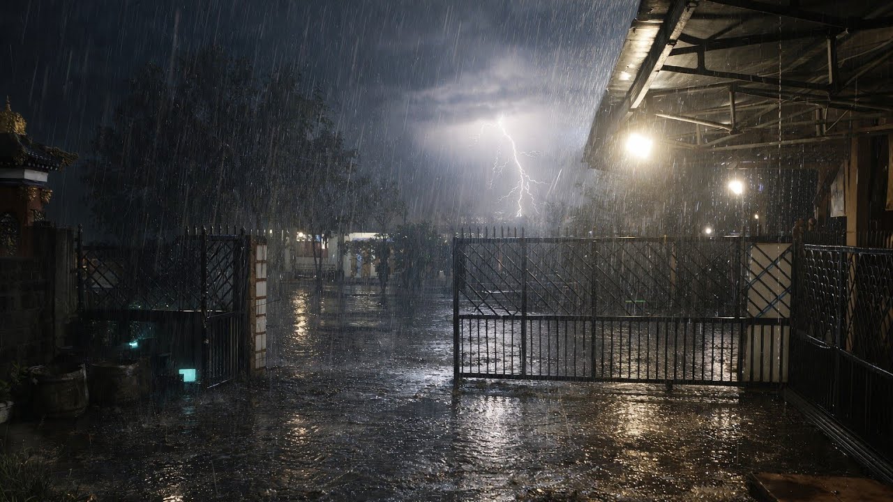 Night Rain Sounds for Sleeping | Peaceful Dark Ambience 